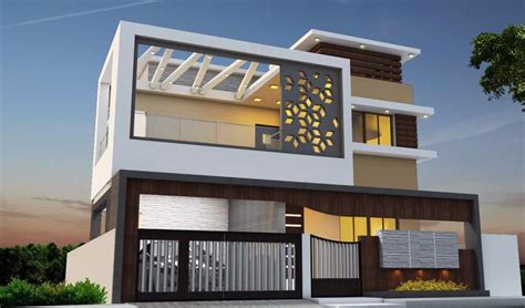 Exterior Modern Duplex House Front Elevation Designs