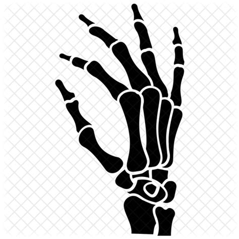 Skeleton Hand Icon Download In Glyph Style