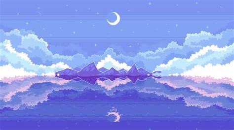 Pixelart Mountains Animation Rdesktophut