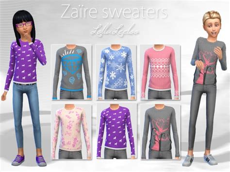 Za´re Sweaters By Lollaleeloo The Sims 4 Catalog