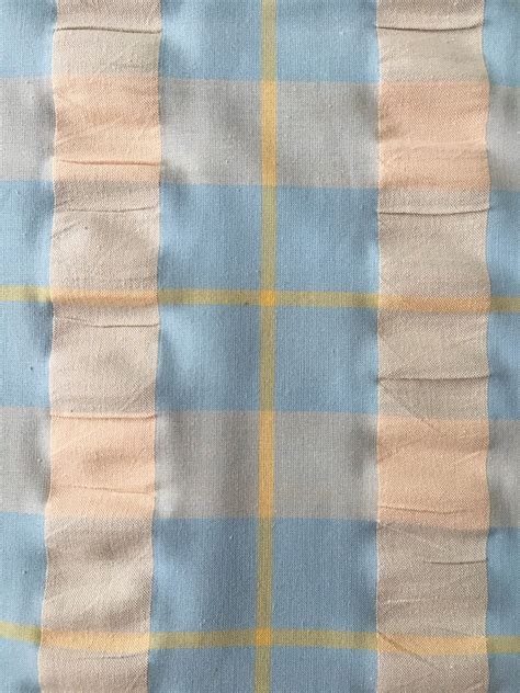 Laura Ashley Discontinued Helston Check Azure Drape Fabric 5 Etsy Uk