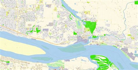 Vancouver Washington Us Map Vector Exact City Plan High Detailed Street