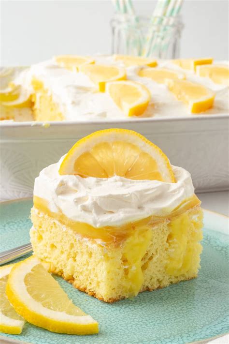 BEST Lemon Poke Cake Recipe With Jello Pudding She S Not Cookin