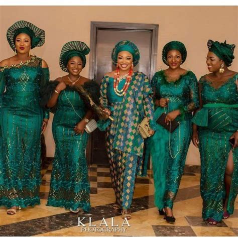 2019 Wedding Color Emerald Green Nigerian Wedding Dress African Wedding Attire Nigerian