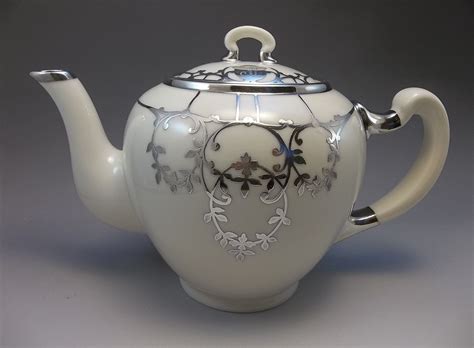 Rare Antique Lenox Belleek Tea Pot Sterling Silver Overlay Cream Tea Pots Teapots And Cups