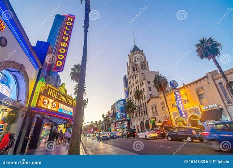 View Of World Famous Hollywood Boulevard District In Los Angeles