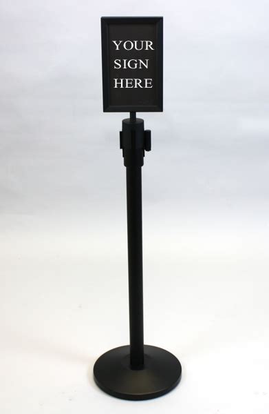 Signature Party Rentals Black Stanchion Sign Holder 7x11 Rentals