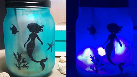 How To Make A Mermaid Light Up Mason Jar Diy Ways