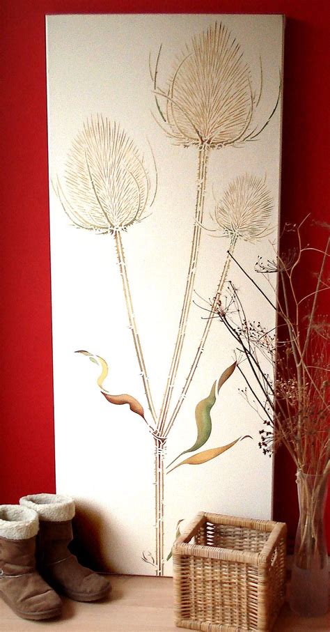 Large Wild Teasels Stencil Henny Donovan Motif Stencils Painting