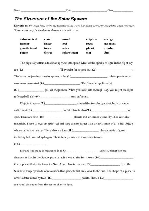 Free 8th Grade Science Worksheets