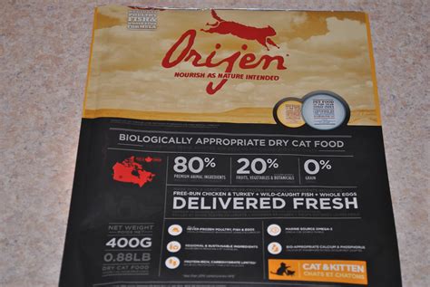 From dachshunds to great danes, all dogs possess a biological need for a diet rich and varied in fresh whole animal ingredients. Honey Do's & Product Reviews: Review: Orijen Dry Cat Food