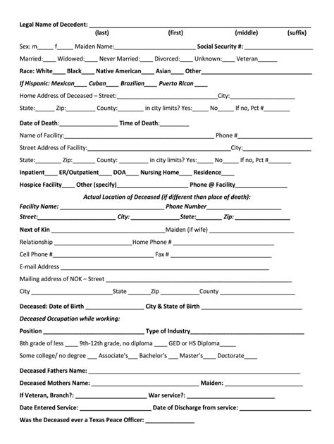 Tx Carnes Funeral Home Cremation Authorization Form Fill And Sign