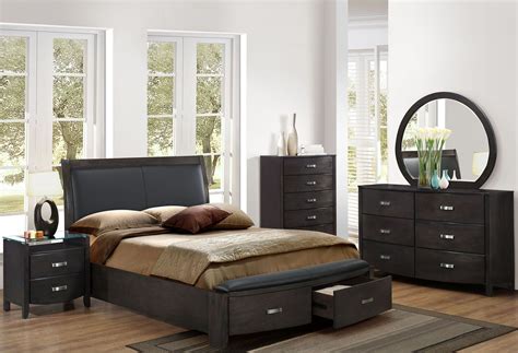 Best 10++ grey bedroom furniture sets. Lyric Grey Storage Upholstered Panel Bedroom Set from ...
