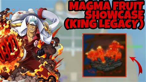 King Legacy Magma Magma Fruit V1 Showcase Youtube