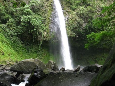 Hidden Waterfall Fortuna Costa Rica Waterfall Outdoor Costa