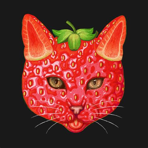 Strawberry Cat Cat Tapestry Teepublic