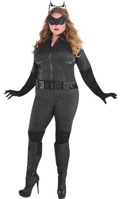 Adult Catwoman Costume Plus Size The Dark Knight Rises Batman Party