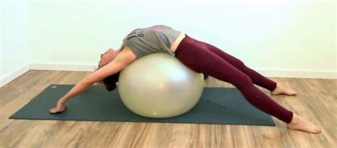 Backbend On A Yoga Ball Relief From Sitting Di Hickman