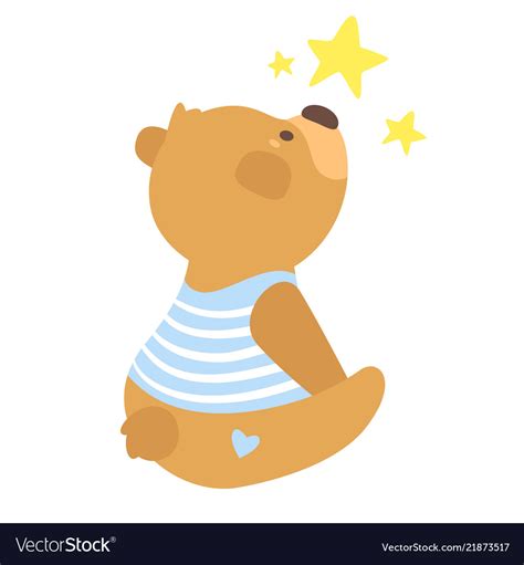 Cartoon Cute Teddy Bear Royalty Free Vector Image