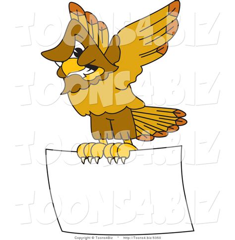 Vector Illustration Of A Cartoon Hawk Mascot Character Aggressively