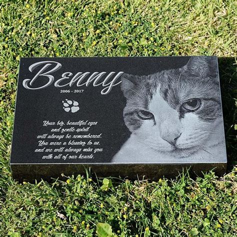 Custom engraved pet headstones/gravestones, pet markers. Engraved Cat Memorial ~ Engraved Memorial ~ Laser Engraved ...