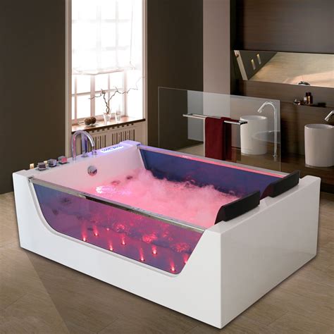 Luxury Whirlpool Bath Jacuzzi Massage Jets Shower SPA Person Bathtub M EBay