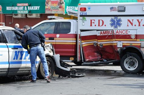 Fdny Nypd Vehicles Collide While Responding To Separate Incidents