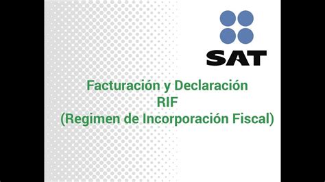 Savesave declaracion bimestral 2019 for later. SAT : Facturación y Declaración Bimestral - RIF - YouTube
