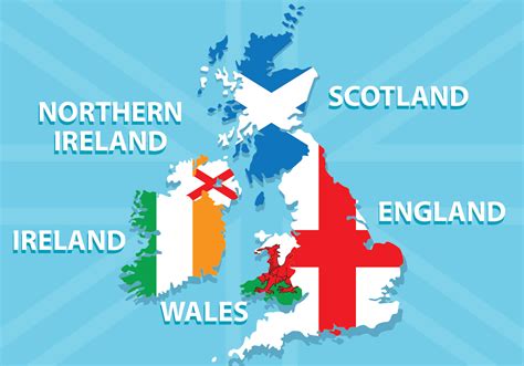 Republic Of Ireland And British Isles Map 157453 Vector Art At Vecteezy