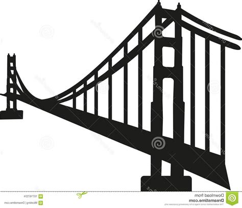 Golden Gate Bridge Silhouette Vector At Collection Of
