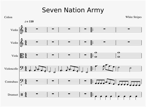 Seven Nation Army Sheet Music Composed By White Stripes Composer