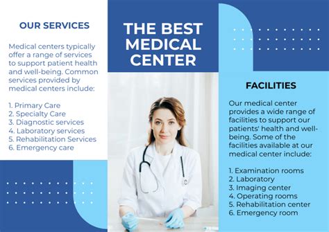 Best Medical Center Service Offer Online Brochure Tri Fold Template Vistacreate