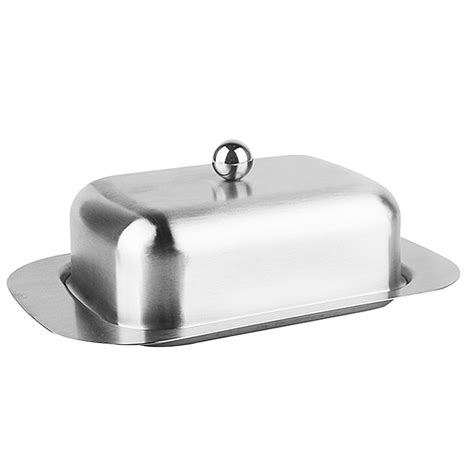 Reheyre Stainless Steel Butter Dish With Lid Bpa Free Dishwasher Safe Storage Box For Butter