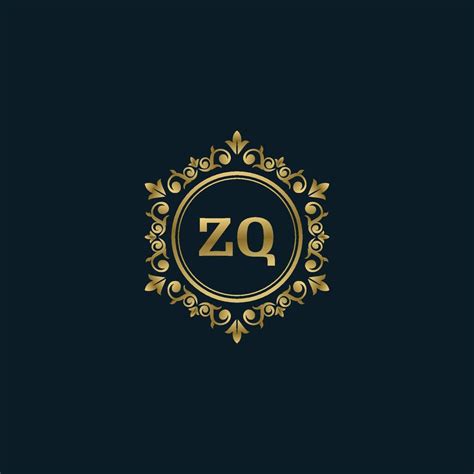 Letter Zq Logo With Luxury Gold Template Elegance Logo Vector Template
