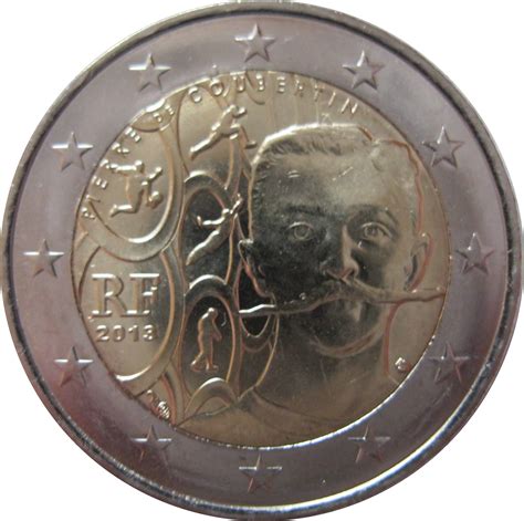 2 Euro Pierre De Coubertin France Modern Numista