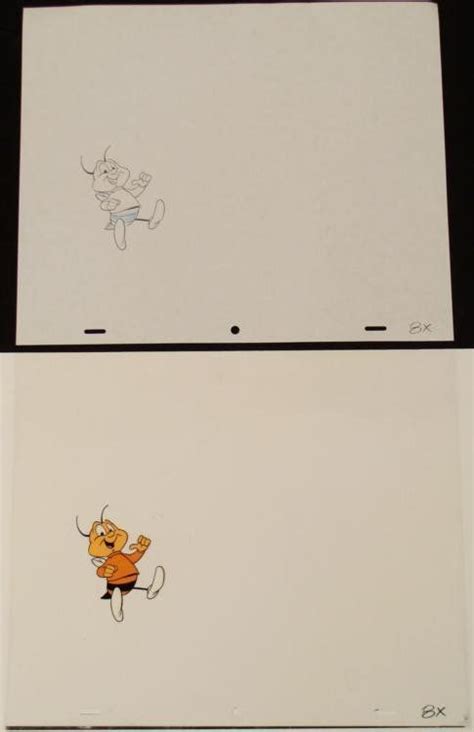 Drawing Orig Cel Animation Buzz Cheerios Bee Honey Nut Lot 870357 Cel Drawings Animation Cel