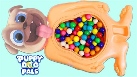 Play doh puppies playset with kibble kranker | play dough cute puppy bacon & dog food funt. Disney Jr Puppy Dog Pals Rolly Has Play Doh Gumball Belly ...