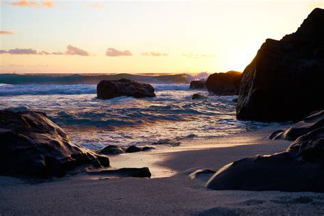 图片素材 海滩 滨 砂 岩 海洋 地平线 云 日出 日落 阳光 早上 支撑 黎明 悬崖 黄昏 晚间 湾