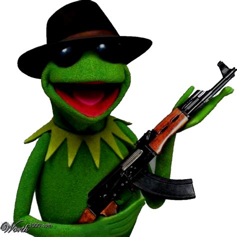 Download Gangsterkermitnew Kermit The Frog With Gun Hd Transparent