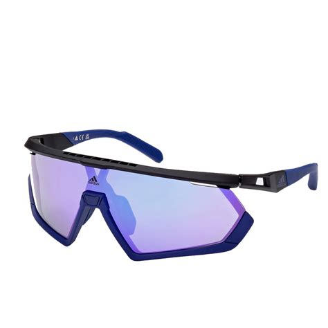 Adidas Prfm Shield Sp0057 Sport Sunglasses Blue Other Contrast Mirror Violet