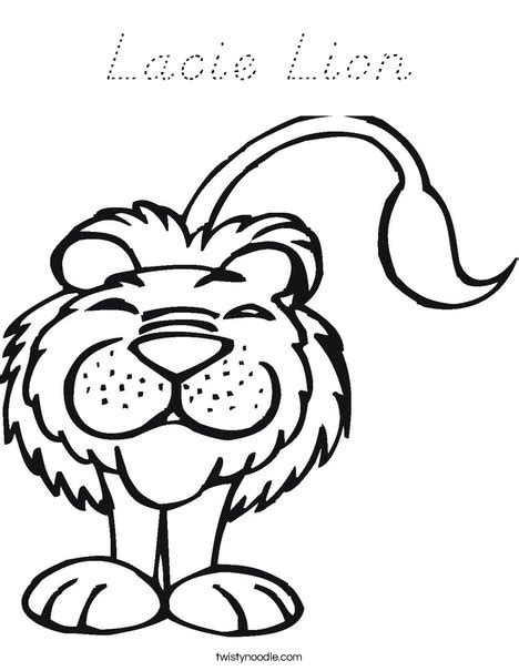 Lacie Lion Coloring Page Dnealian Twisty Noodle