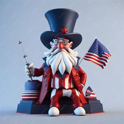 Premium Ai Image Cartoon Of Uncle Sam Celebrating The 4th Of July