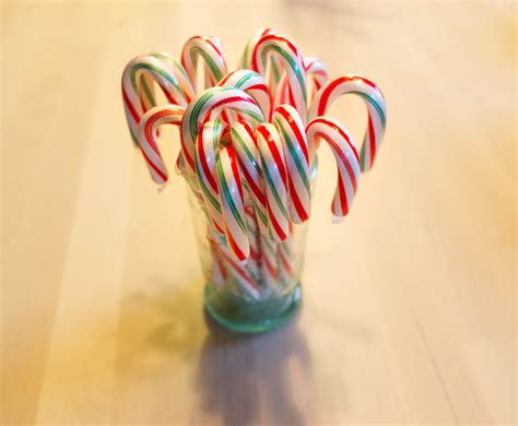 High Angle View Of Multi Colored Candy Canes Stockfreedom Premium