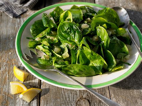 (drying leaves in a salad spinner works best). Spinach Salad With Lemon and Mint Recipe - NYT Cooking