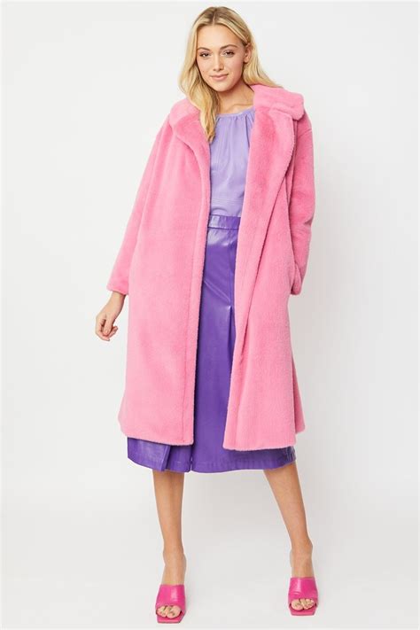 Pink Faux Fur Coat Jayley