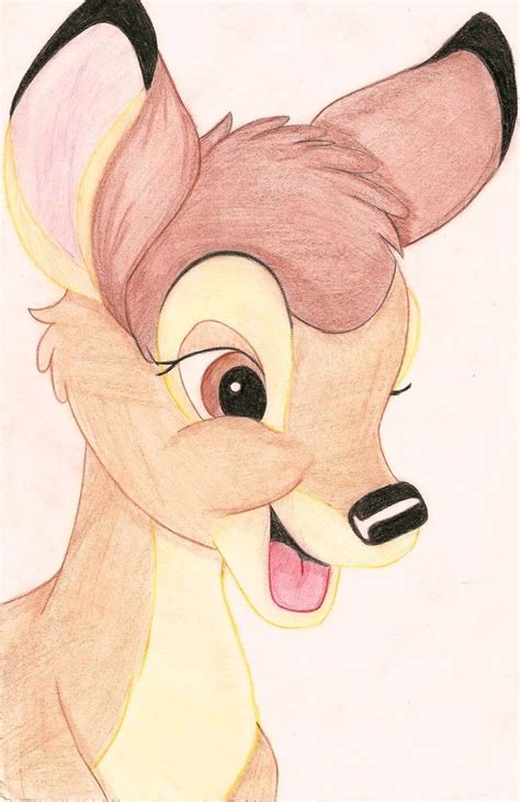 Bambi Drawing In Color By Iranaa On Deviantart Disney Character