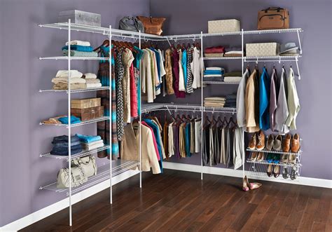 Closet Featuring Closetmaid Wire Shelving With Totalslide Pro