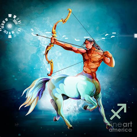 Horoscope Signs Sagittarius Digital Art By Peter Awax