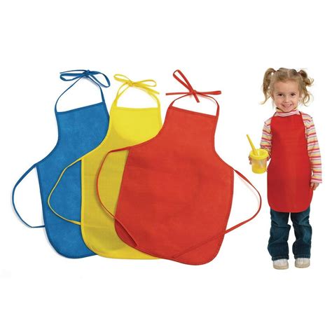 Colorations Lightweight Art Craft Apron Set Of 12 3 Colors