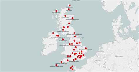 United Kingdom Airports Map Plane Flight Tracker